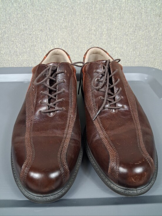 ECCO Tour Hybrid Hydromax Spikeless Golf Shoes EU 45 US 11-11.5 Brown Leather main image 9